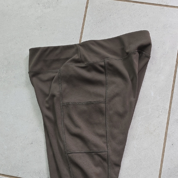 Carhartt Olive Green Leggings Size Medium Stretch Workwear Athletic - Picture 7 of 8